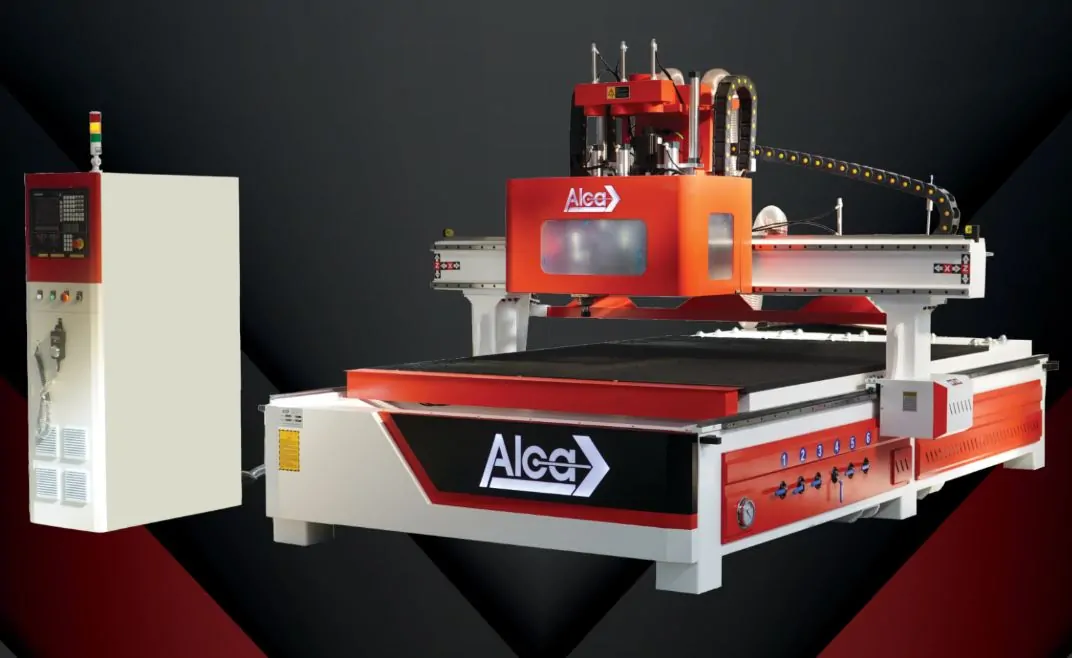 Centro de Trabalho Router CNC AL-2030-3S, 02 Spindles + Magazine